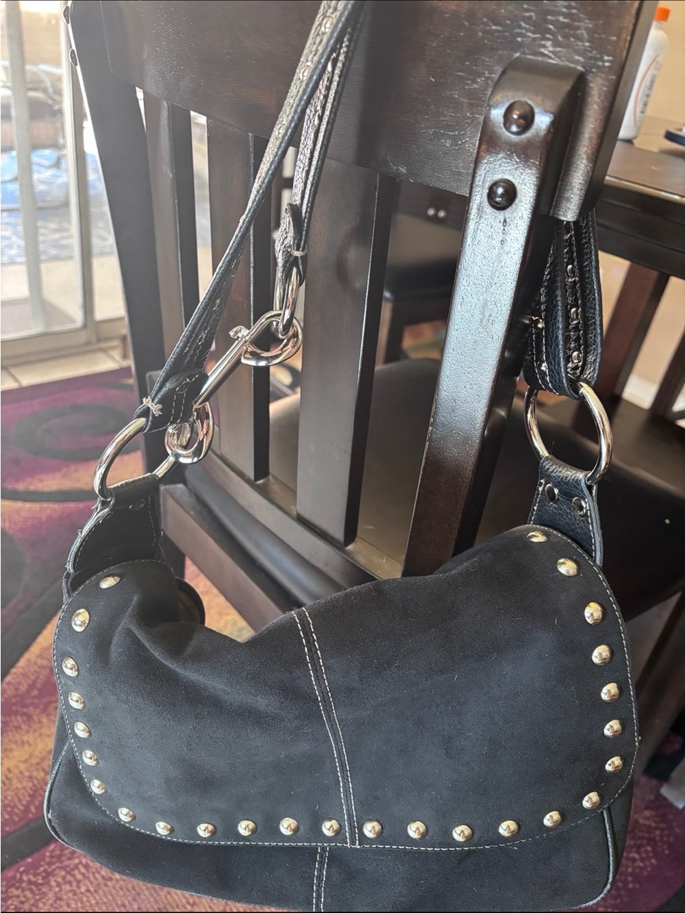Kathy Van Zeeland Studded Suede Purse - Picture 2 of 12